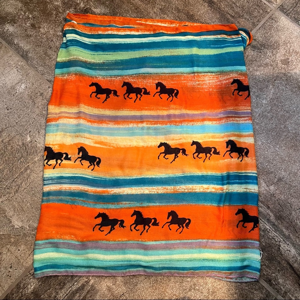Infinity scarf with horse design